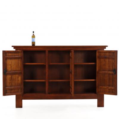 French Brutalist Oak Cabinet C 1960