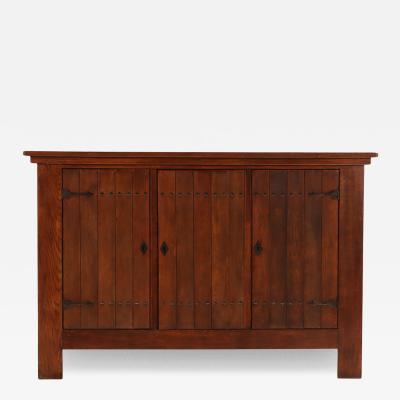 French Brutalist Oak Cabinet C 1960