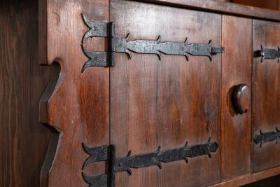 French Brutalist Pine Sideboard