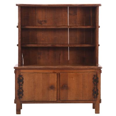 French Brutalist Solid Oak Open Top Cabinet C 1940