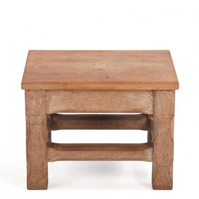 French Brutalist Style Oak Stool C 1960