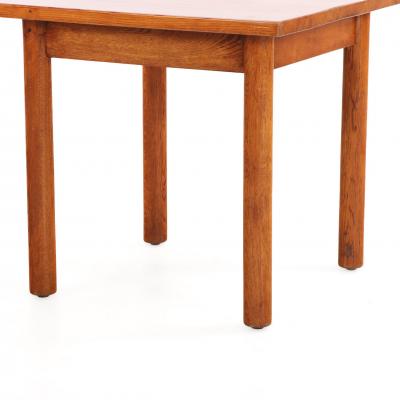 French Brutalist Style Oak Table C 1960