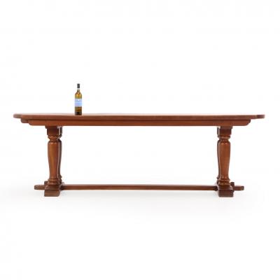 French Brutalist style Oak Farm Table C 1960 