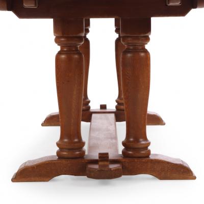 French Brutalist style Oak Farm Table C 1960 