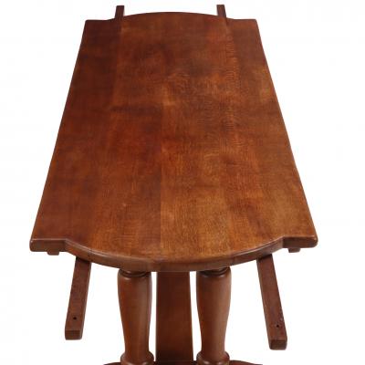 French Brutalist style Oak Farm Table C 1960 