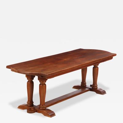 French Brutalist style Oak Farm Table C 1960 