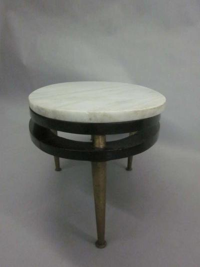French Cantilevered Oval Cocktail Table