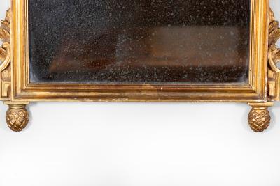 French Carved Giltwood Mirror Frame With Urn Foliage Birds Circa 1880