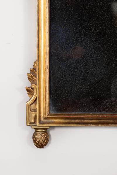 French Carved Giltwood Mirror Frame With Urn Foliage Birds Circa 1880