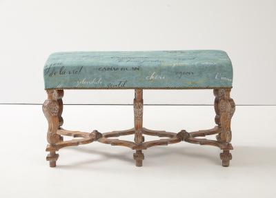 French Carved Oak Bench