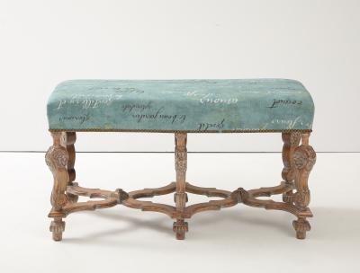 French Carved Oak Bench