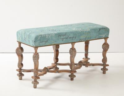 French Carved Oak Bench