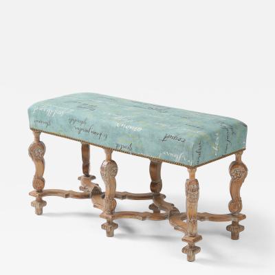 French Carved Oak Bench