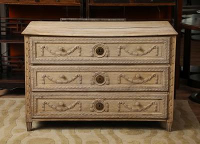 French Carved Oak Commode