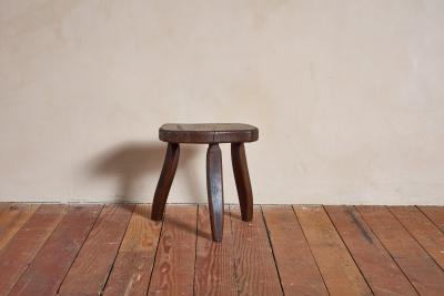 French Carved Oak Stool