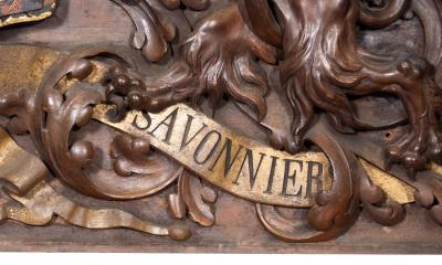 French Carved Walnut Henry Demarson Parfumeure And Savonnier Store Sign
