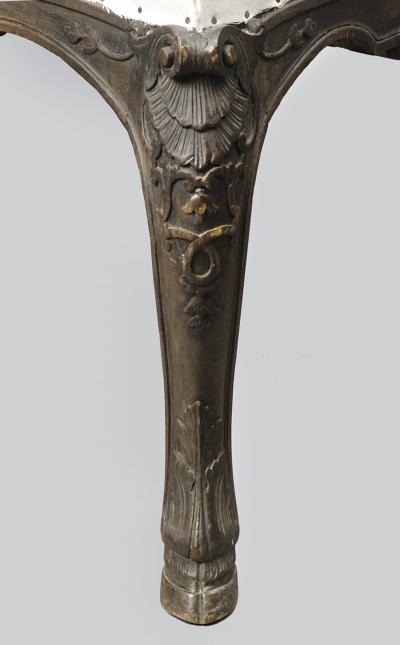 French Carved Walnut Open Arm Bergere Circa 1800