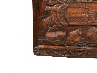 French Carved Walnut Panel Commemorating the French Revolution