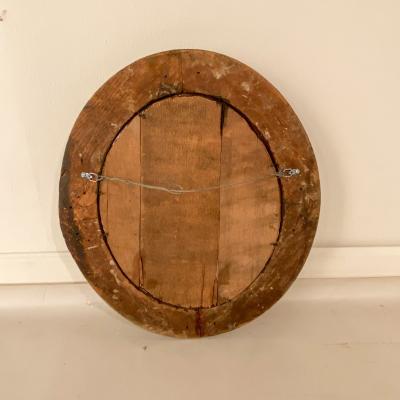 French Carved and Gilt Small Oval Mirror circa 1840