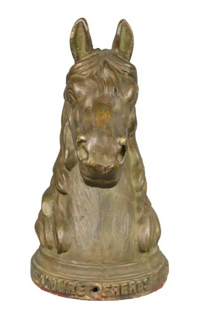 French Cast Iron Horse Head Hitching Post