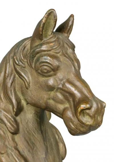 French Cast Iron Horse Head Hitching Post