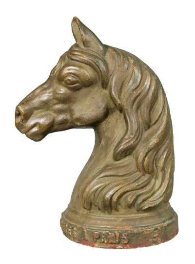 French Cast Iron Horse Head Hitching Post