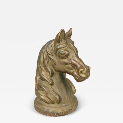 French Cast Iron Horse Head Hitching Post