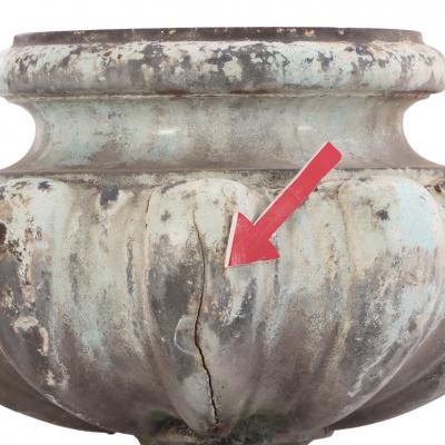 French Cast Iron Tabletop Urn C 1890
