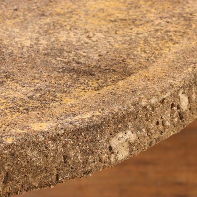 French Cast Stone Faux Bois Garden Table C 1960