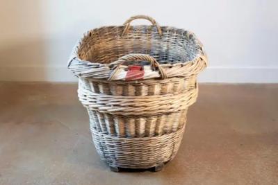 French Champagne Harvesting Basket