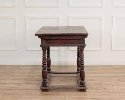 French Changer s Table from Jura in Walnut with Turned Legs 18th Century