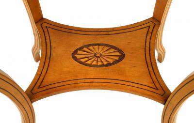 French Charles X Maple and Marble End Table