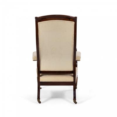 French Charles X Rosewood Arm Chair