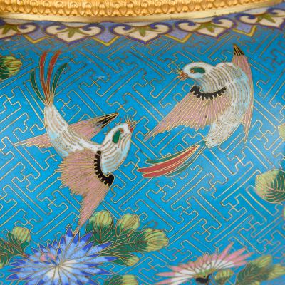 French Chinoiserie Style Cloisonn Enamel and Ormolu Jardini re