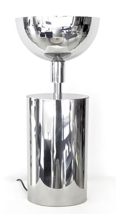 French Chrome Plated Circa 1970 Table Lamp