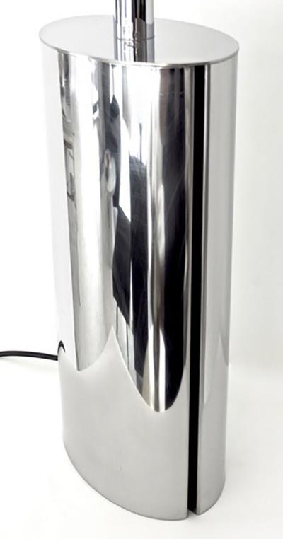 French Chrome Plated Circa 1970 Table Lamp