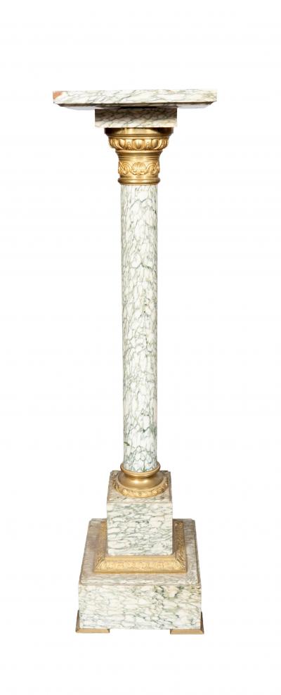 French Cipollino Marble Pedestal
