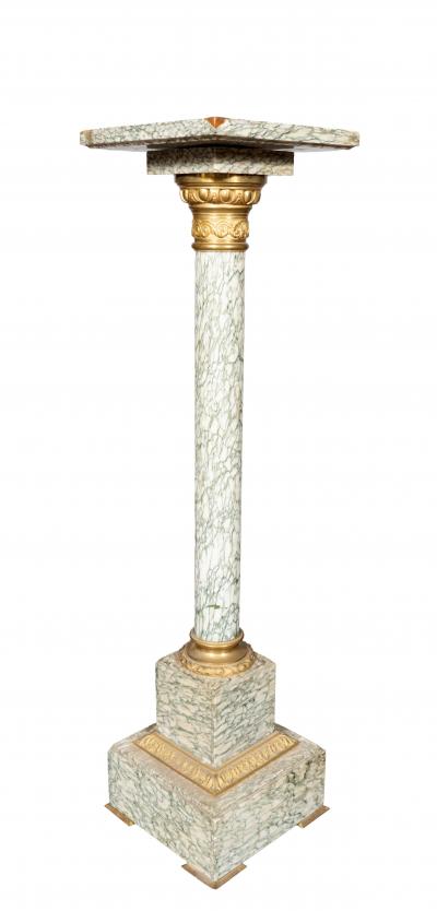 French Cipollino Marble Pedestal