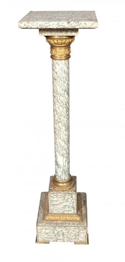 French Cipollino Marble Pedestal