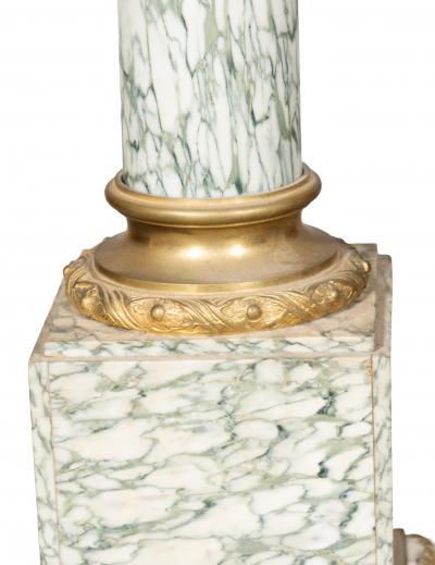French Cipollino Marble Pedestal