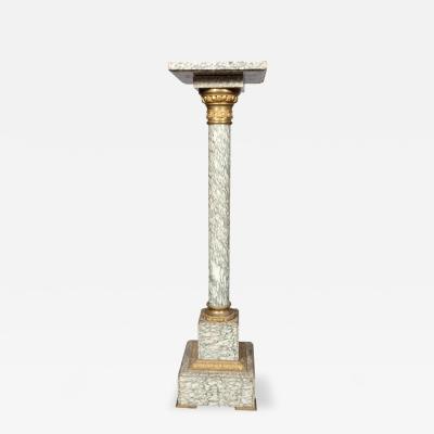French Cipollino Marble Pedestal