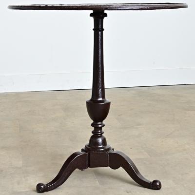 French Circa 1900 Cast Iron Garden Table in New Powder coat