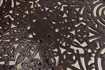 French Circa 1900 Cast Iron Garden Table in New Powder coat