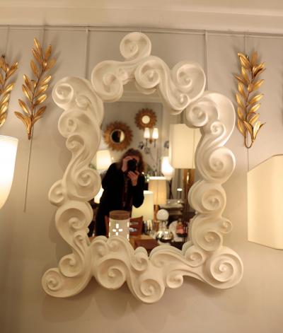 French Cloud Mirror circa 1980 Signed