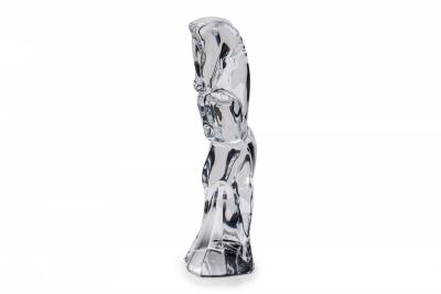 French Contemporary Baccarat Crystal Figure of a Rearing Horse