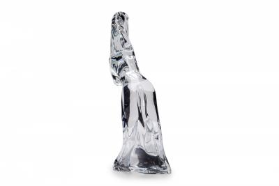 French Contemporary Baccarat Crystal Figure of a Rearing Horse
