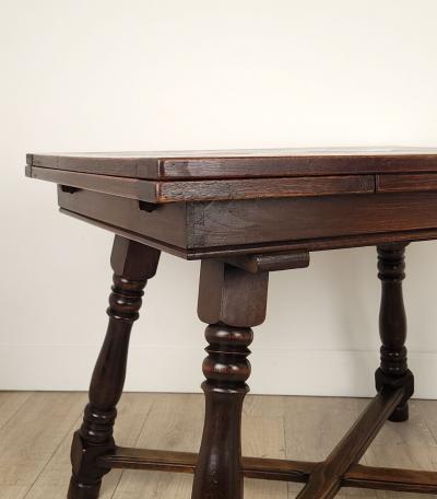 French Country Draw Leaf Table in Walnut circa 1880