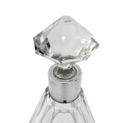 French Crystal Decanter with Sterling Neck