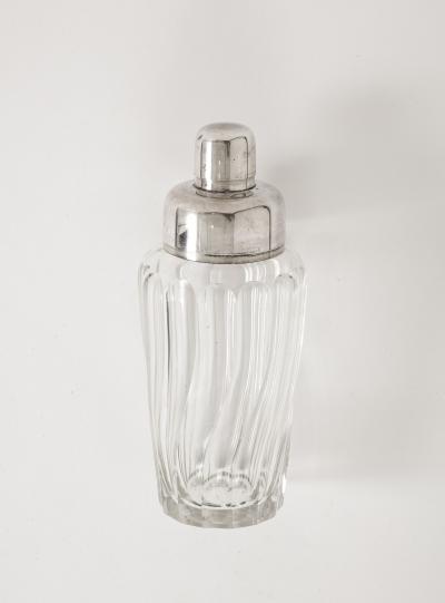 French Crystal and Silver Cocktail Shaker
