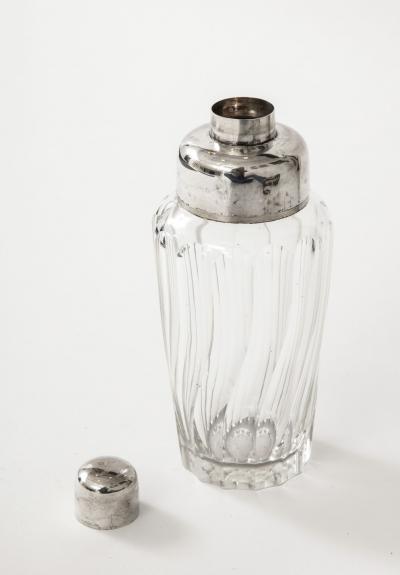 French Crystal and Silver Cocktail Shaker